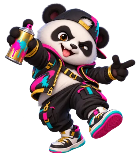 Panda graffiti